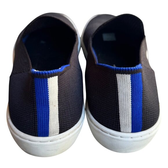 Rothys The Original Sneakers Womens Sz 8.5 Navy Blue Knit Slip On Shoes Loafers - Picture 6 of 9